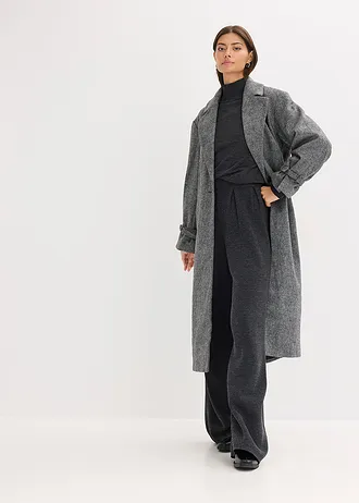 Fijngebreide broek, Kleur: antraciet gemêleerd