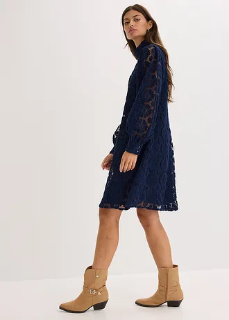Minišaty z krajky, barva: tmavě modrá