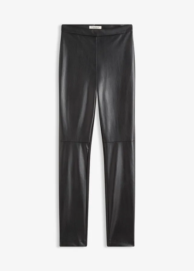 Pantaloni din imitație de piele cu material Punto di Roma