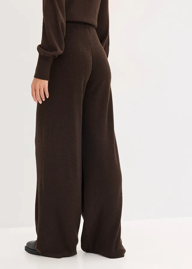 Fijngebreide broek • donkerbruin gemêleerd • product-page.page-title-suffix