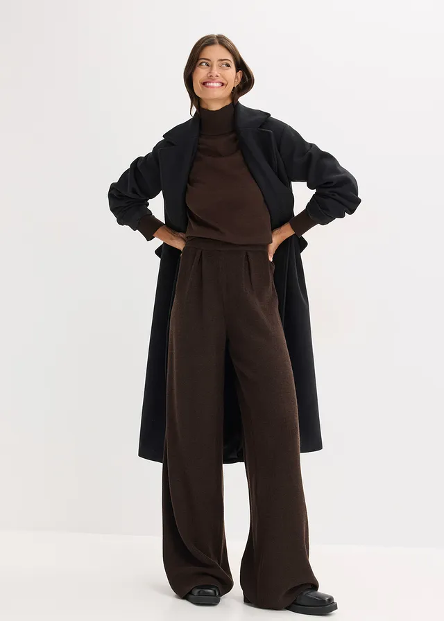 Fijngebreide broek • donkerbruin gemêleerd • product-page.page-title-suffix