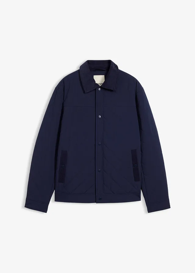 Prešívaná bunda s kordovým golierom