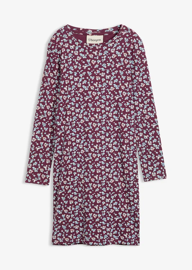 Rochie din jerse ripsat 100% din bumbac organic