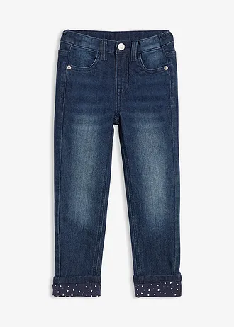 Termo džíny s žerzejovou podšívkou, Slim Fit • tmavě modrý denim • bonprix obchod