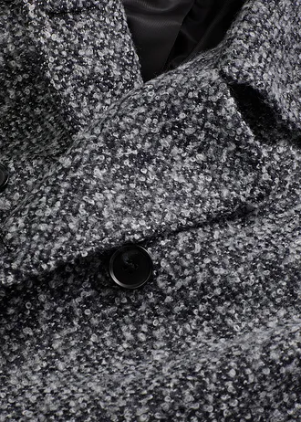 Krátky kabát v melírovanom vlnenom vzhľade • tmavoantracitová melírované • obchod bonprix