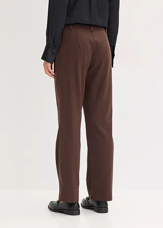 Pantalon de tailleur avec fentes • marron foncé • Boutique bonprix
