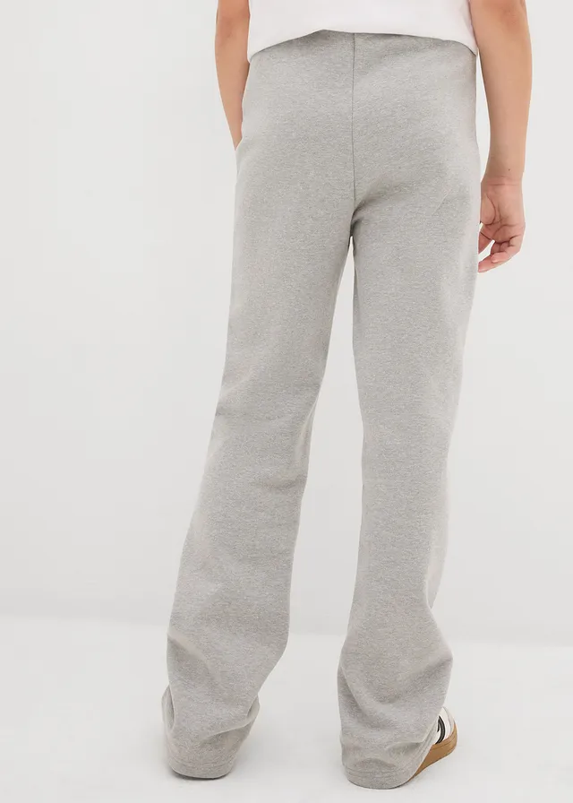 Lot de 2 pantalons de jogging 100% coton, Couleur: noir + gris clair chiné