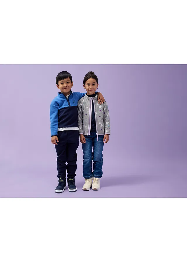 Heerlijk zacht fleece vest met contrasterende details • lichtgrijs gemêleerd • product-page.page-title-suffix