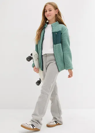 Joggingové kalhoty z čisté organické bavlny (2 ks v balení) • černá + světle šedý melír • bonprix obchod