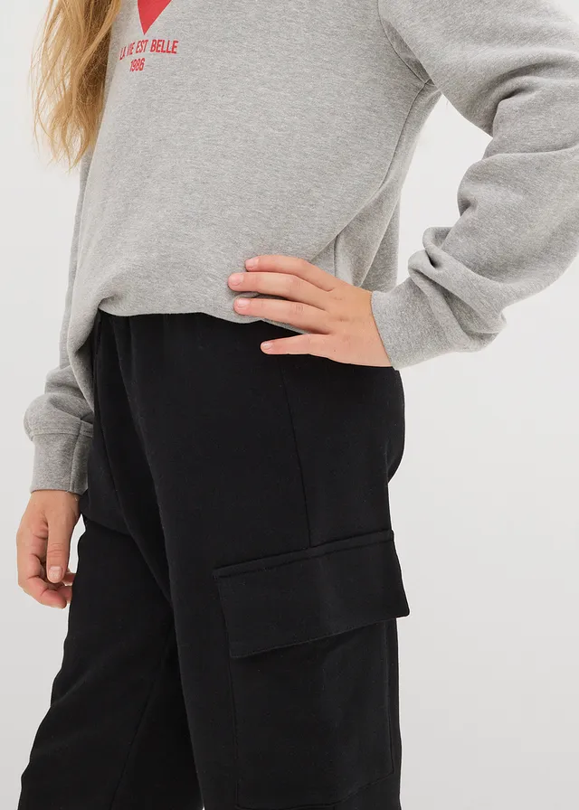 Pantalon de jogging cargo 100% coton • noir • product-page.page-title-suffix
