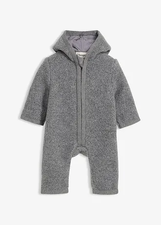 Combinaison aspect laine, Couleur: gris clair chiné