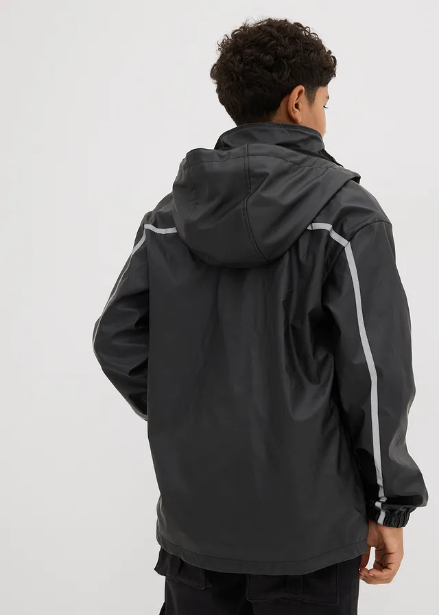Kinderen thermo regenjas, Kleur: zwart