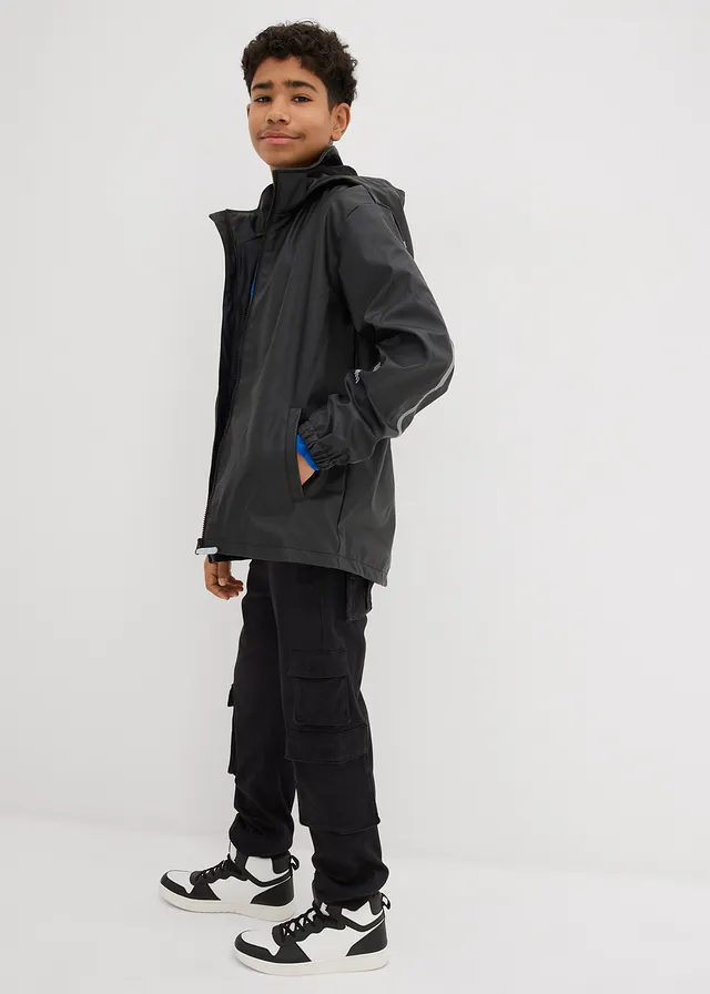 Imperméable thermique à doublure polaire et capuche amovible • noir • product-page.page-title-suffix