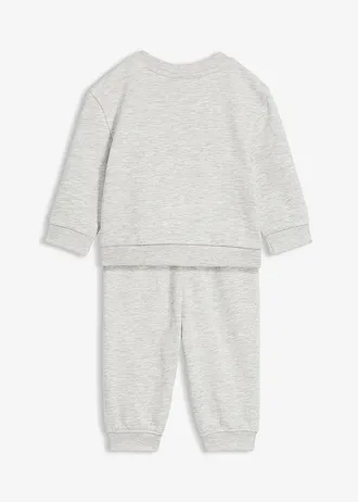 Mikina a kalhoty (2dílná souprava) • světle šedý melír-tmavě modro-jahodová melír • bonprix obchod