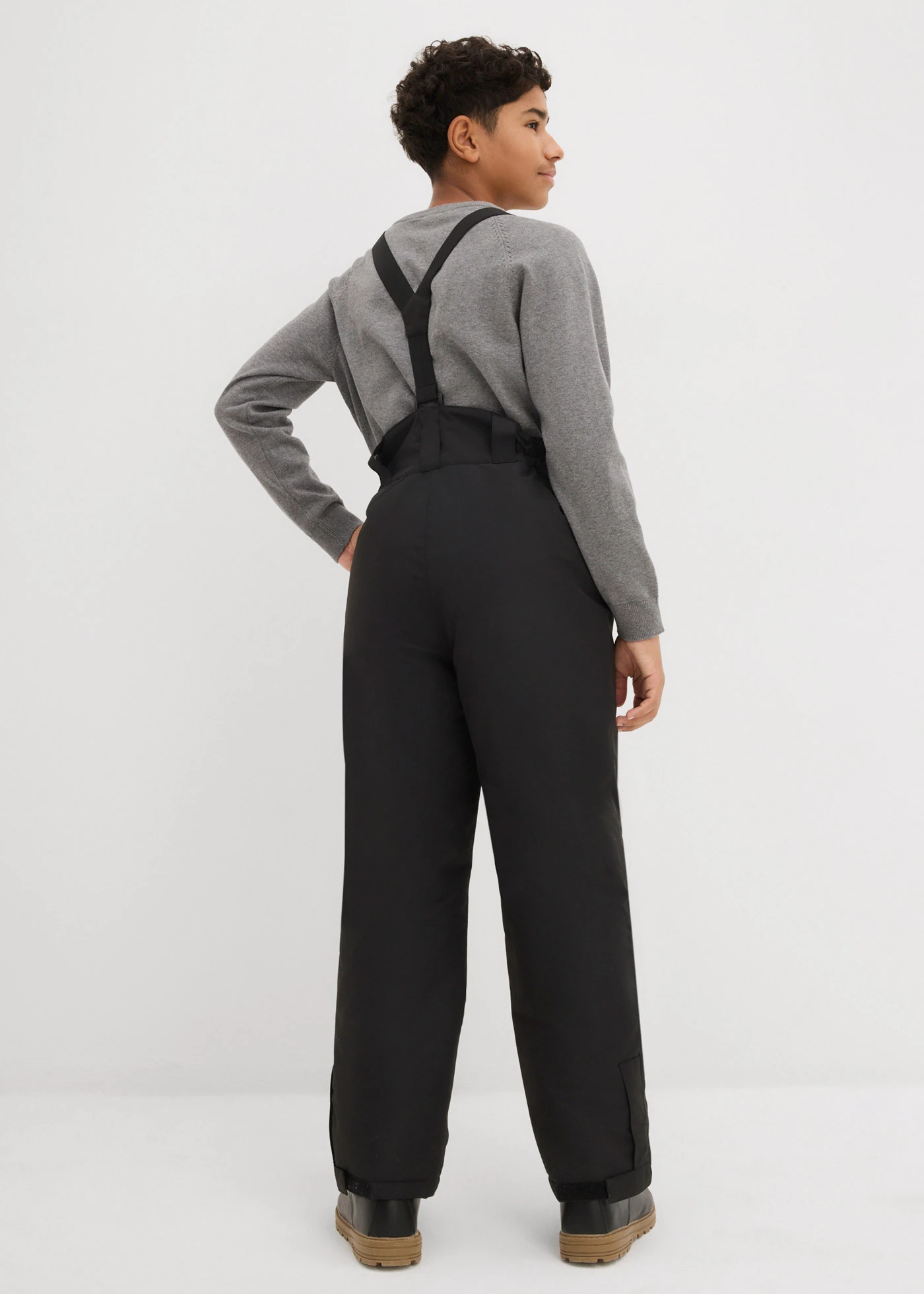 Pantalon de ski imperméable à bretelles, doublure chaude • noir • Boutique bonprix