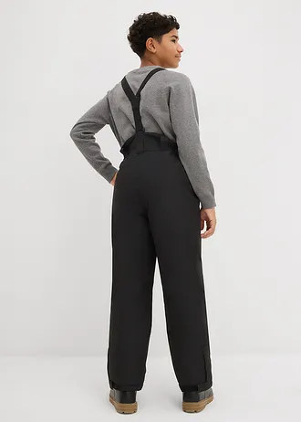 Pantalon de ski imperméable à bretelles, doublure chaude • noir • Boutique bonprix