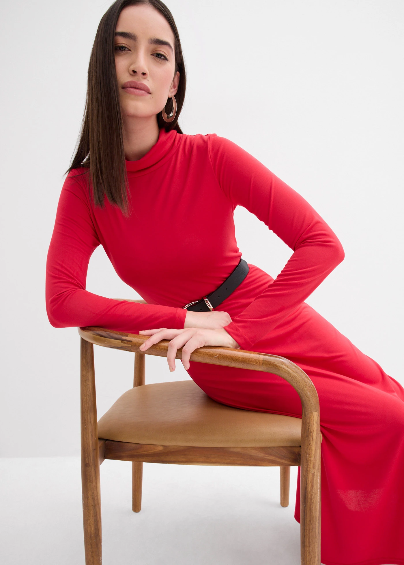 Robe en jersey doux • rouge • Boutique bonprix