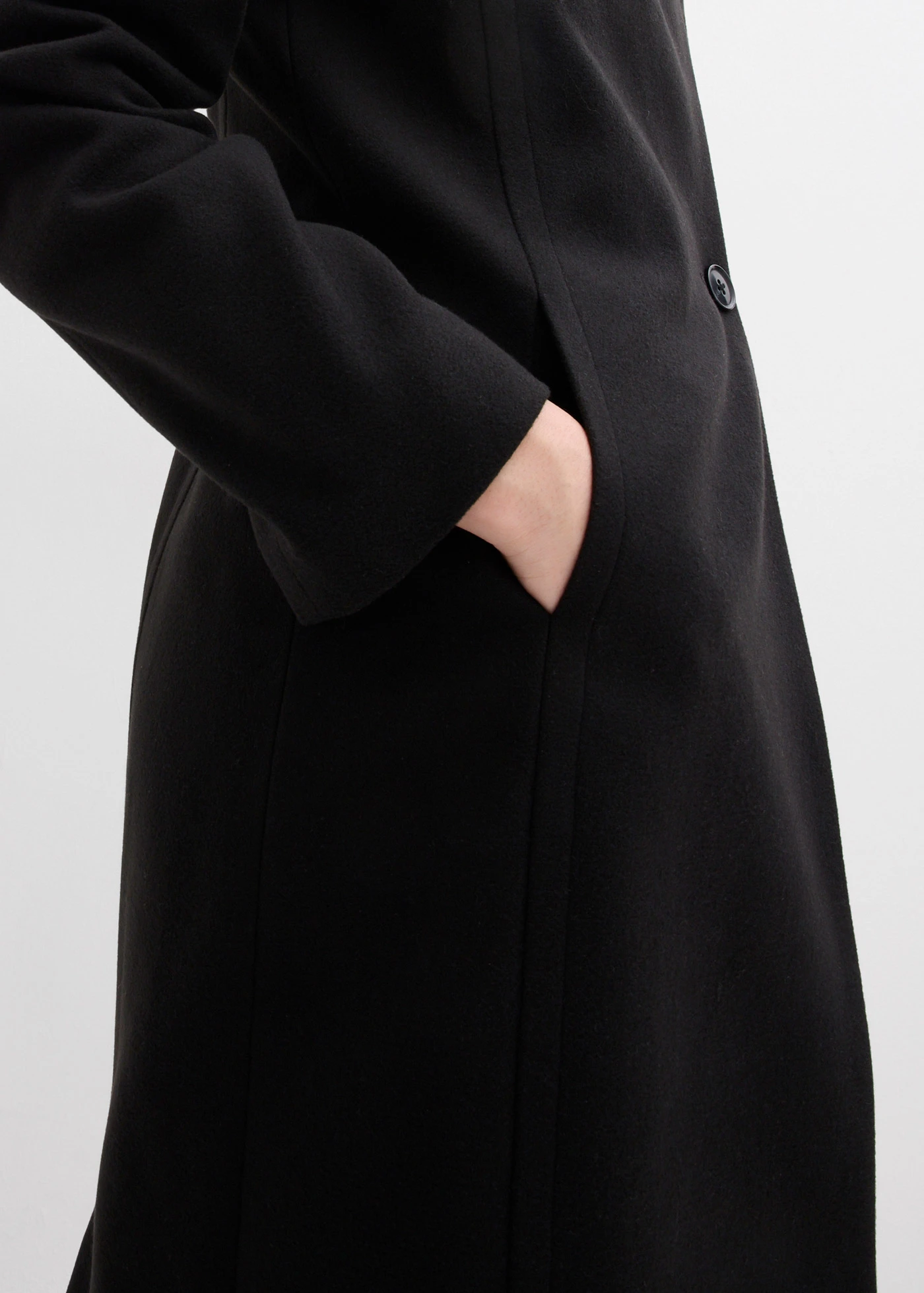 Kabát z imitace vlny • černá • bonprix obchod