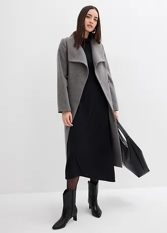 Jersey jurk van een zachte modalmix, Kleur: zwart