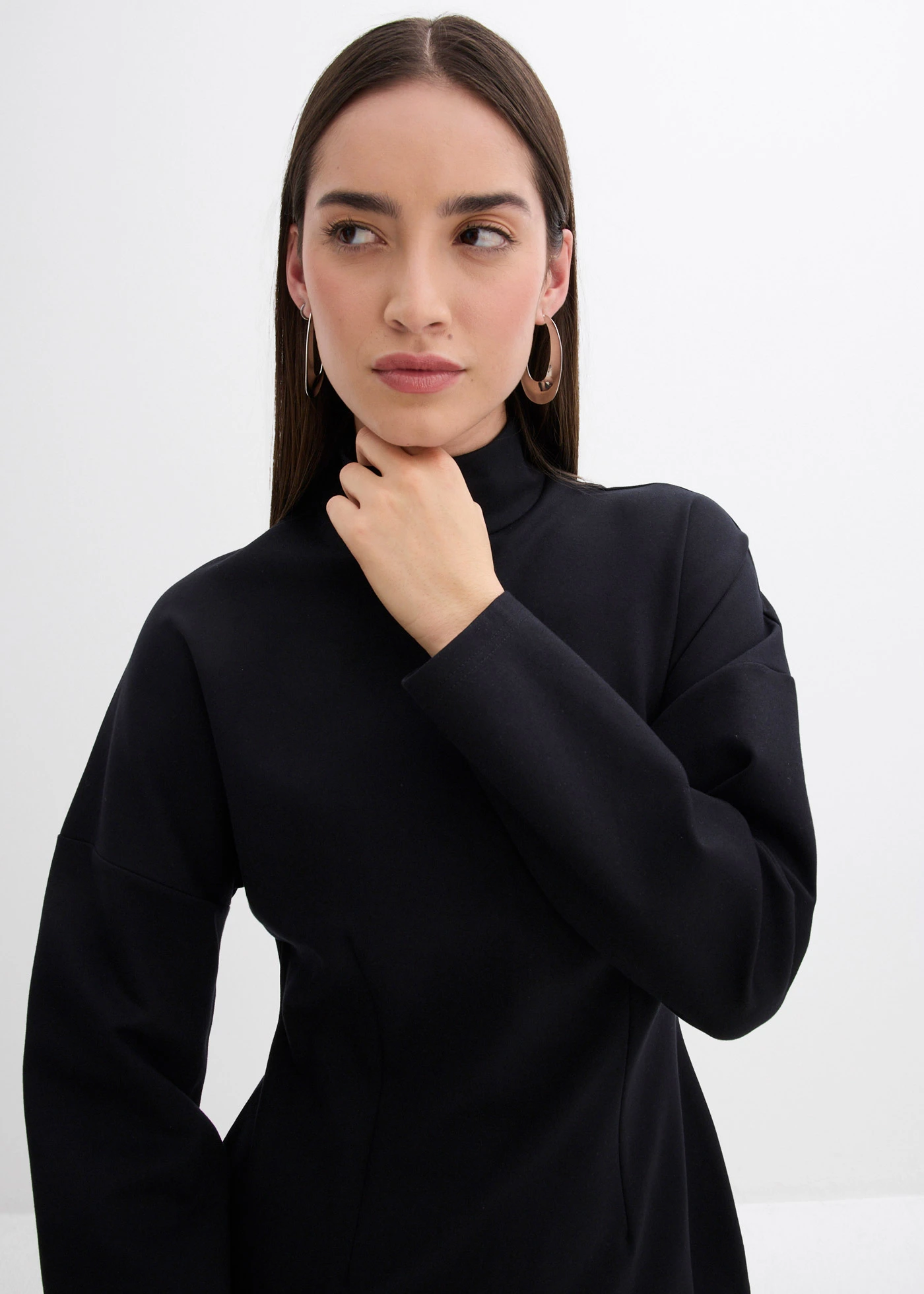 Robe en jersey Punto di Roma • noir • Boutique bonprix