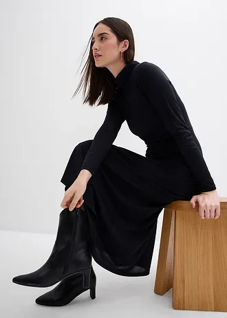 Jersey jurk van een zachte modalmix • zwart • bonprix online shop