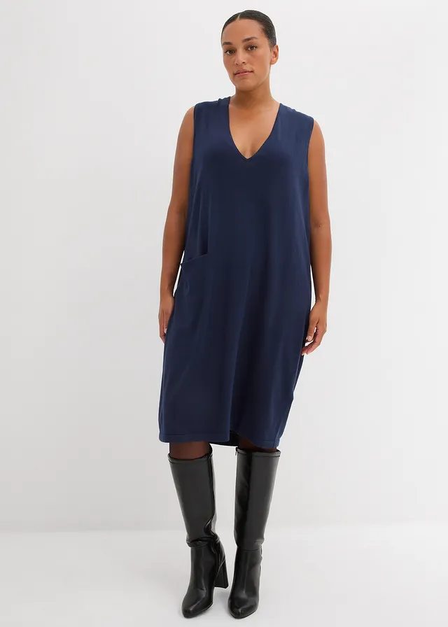 Gebreide jurk, Kleur: donkerblauw