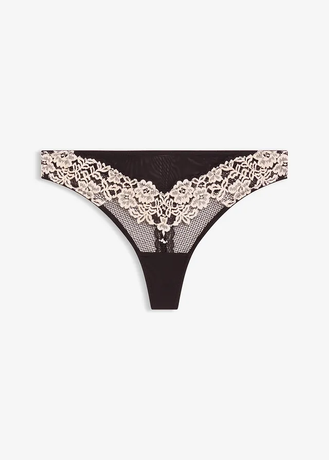 String nohavičky z dvojfarebnej čipky