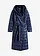 Prošívaný kabát s aplikací z imitace vlny a s vázačkou, nepromokavý (2dílná souprava), barva: tmavě modrá