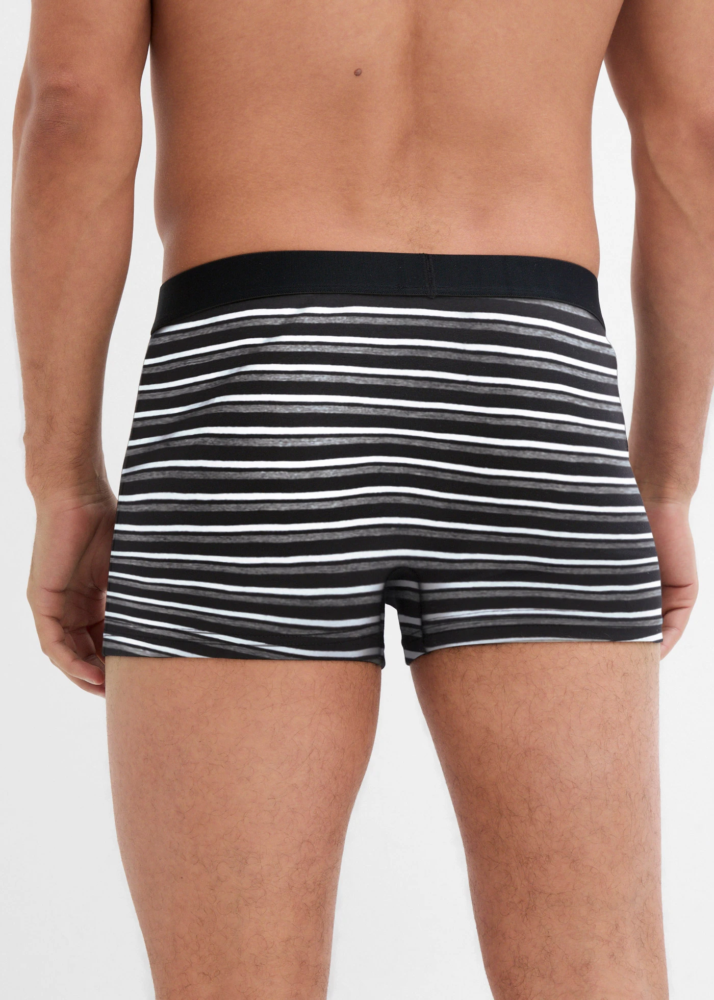 Strakke boxer met katoen (set van 4) • zwart+grijs gemêleerd+gestreept • bonprix online shop