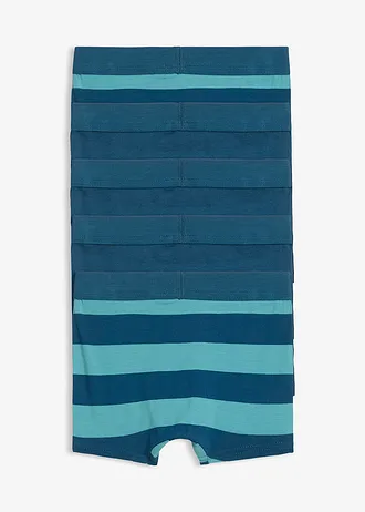 Boxershort met biologisch katoen (set van 5), Kleur: blauwpetrol+petrol strepen