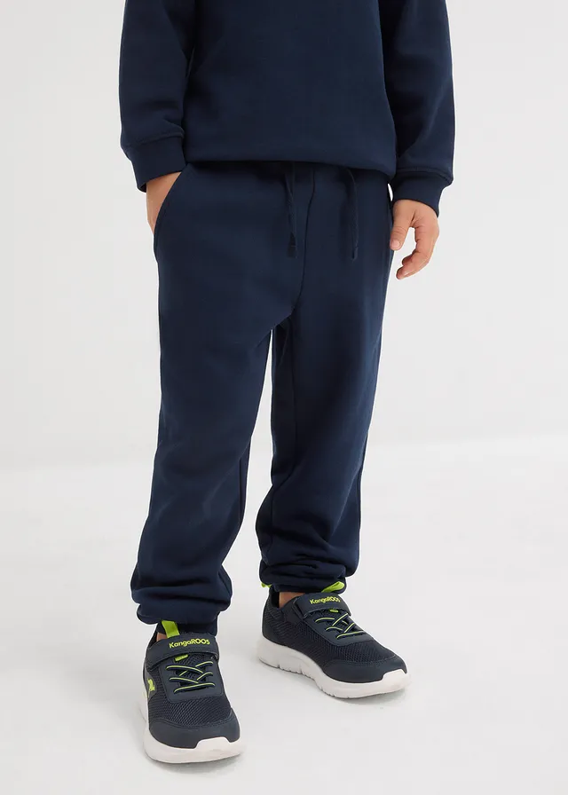 Joggingbroek van een zachte katoenmix (set van 2), Kleur: blauwgroen+donkerblauw