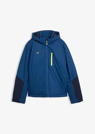 Parka d’hiver technique et imperméable • bleu-bleu foncé-jaune chiné • Boutique bonprix