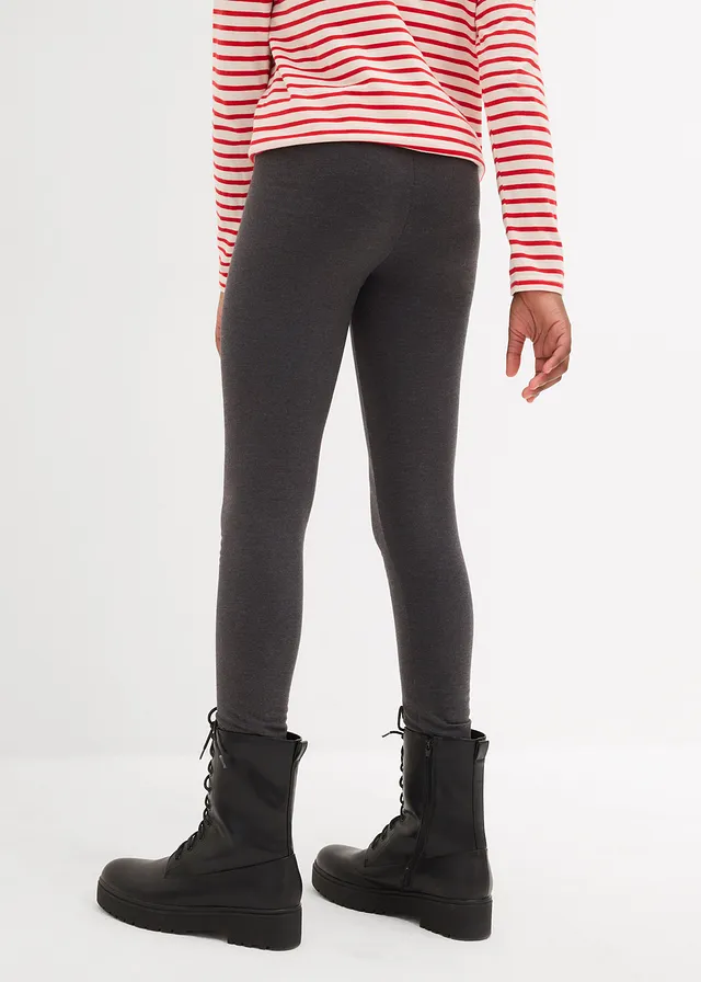 Lot de 2 leggings thermiques, Couleur: bleu foncé + anthracite chiné