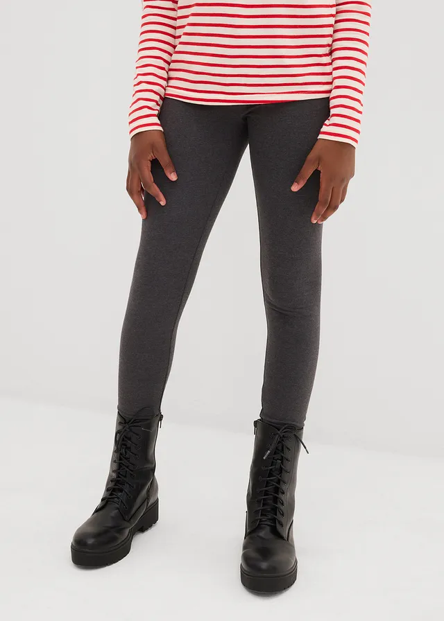 Lot de 2 leggings thermiques, Couleur: bleu foncé + anthracite chiné