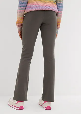 Lot de 2 leggings bootcut thermiques, Couleur: bleu foncé + anthracite