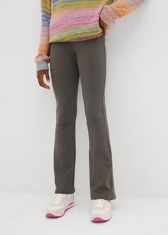 Lot de 2 leggings bootcut thermiques, Couleur: bleu foncé + anthracite