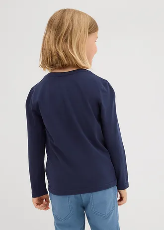 Longsleeve met biologisch katoen (set van 3) • donkerblauw+lichtturkoois+blauwgroen • bonprix online shop