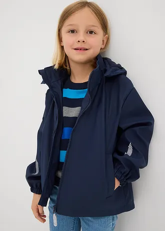 Veste de pluie thermique à capuche amovible et détails réfléchissants • bleu foncé • Boutique bonprix