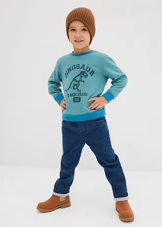 Mikina z měkké bavlněné směsi • matně kobaltově tyrkysovo-modrozelená • bonprix obchod