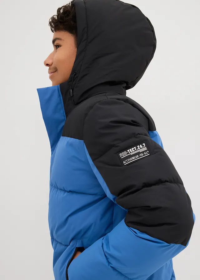 Waterafstotende winterjas met fleece voering • blauw-zwart • product-page.page-title-suffix