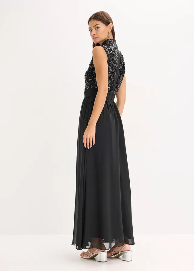 Robe longue, Couleur: noir