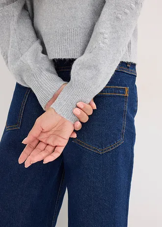 Kardigan z teksturowanym wzorem • jasnoszary melanż • sklep bonprix