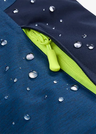 Parka d’hiver technique et imperméable • bleu-bleu foncé-jaune chiné • Boutique bonprix