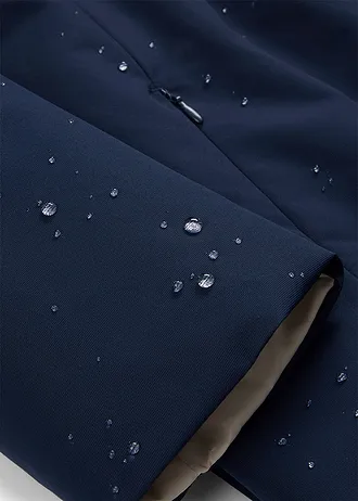 Manteau de grossesse 6-en-1 réversible et déperlant avec fonction portage • bleu foncé-gris-blanc • Boutique bonprix