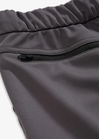 Softshell cargobroek, in de breedte verstelbaar • leisteengrijs-zwart • bonprix online shop