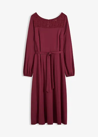 Rochie cu dantelă din material Punto