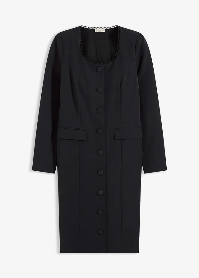 Rochie tip sacou cu bordură din dantelă