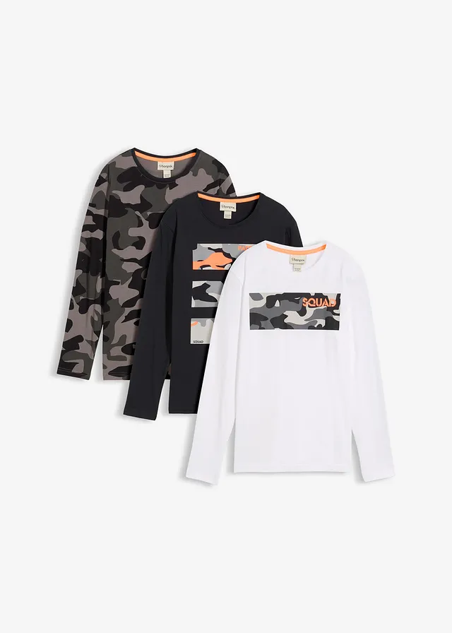 Longsleeve van puur katoen (set van 3)