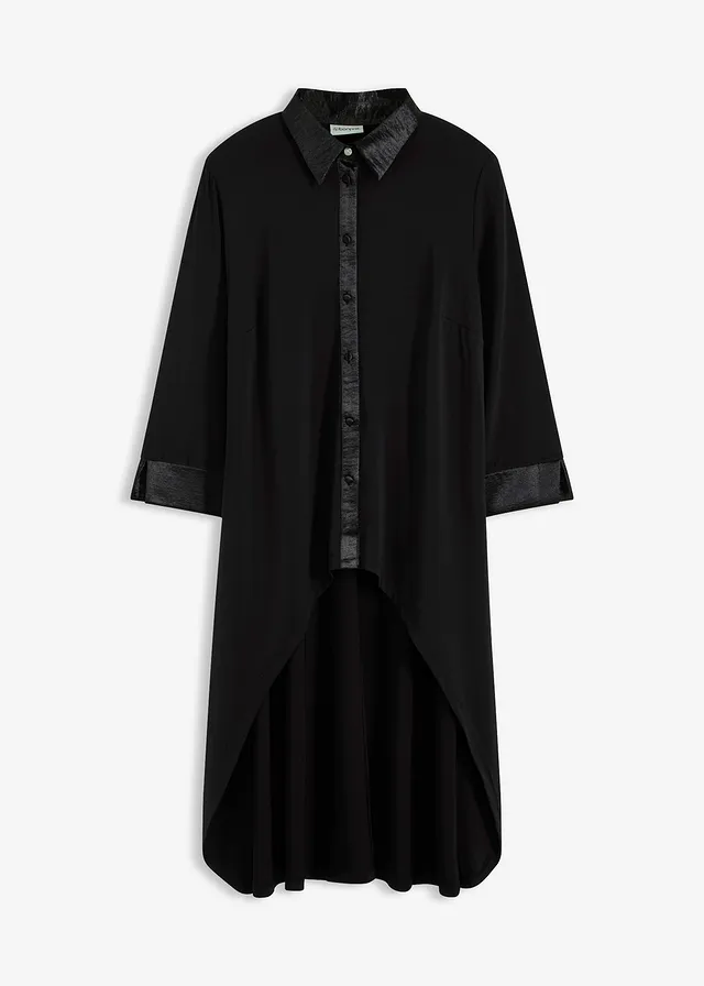 Bluză din jerse cu garnituri din satin