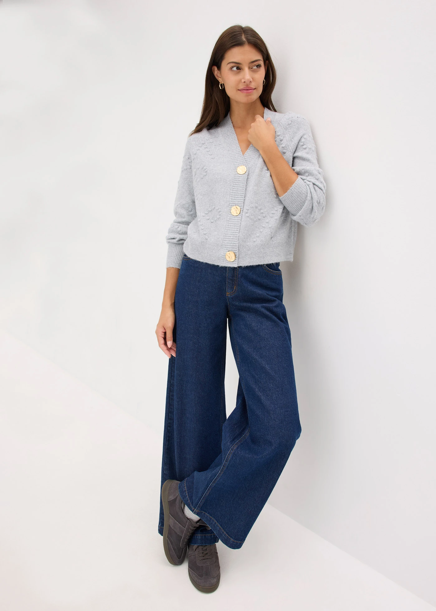 Ajour vest met structuur • lichtgrijs gemêleerd • bonprix online shop